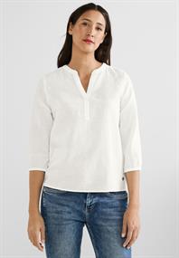 Leinen-Baumwolle-Mix Bluse off white