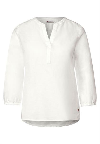 Leinen-Baumwolle-Mix Bluse off white