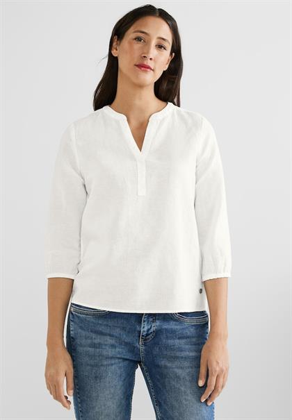 Leinen-Baumwolle-Mix Bluse off white