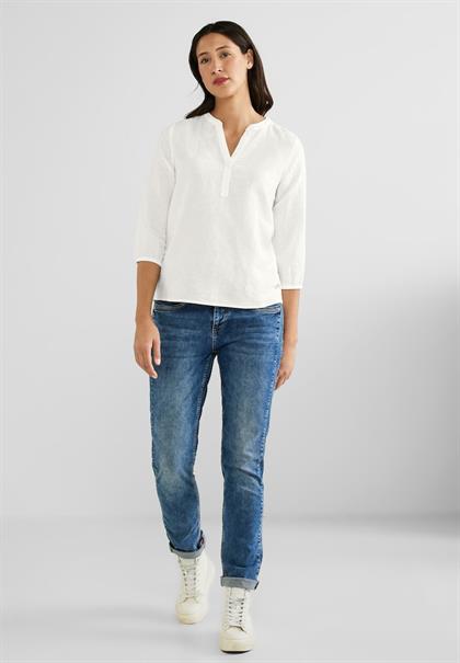 Leinen-Baumwolle-Mix Bluse off white