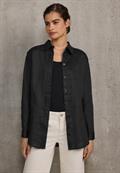 Leinen-Hemdbluse black