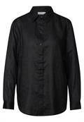Leinen-Hemdbluse black