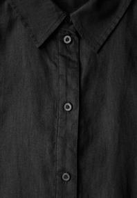 Leinen-Hemdbluse black