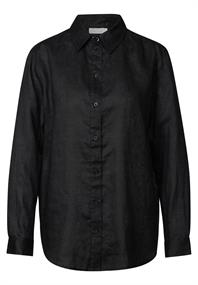 Leinen-Hemdbluse black