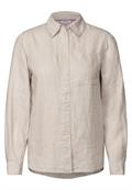 Leinen-Hemdbluse pumice beige
