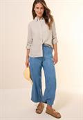 Leinen-Hemdbluse pumice beige
