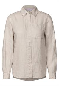 Leinen-Hemdbluse pumice beige