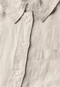 Leinen-Hemdbluse pumice beige