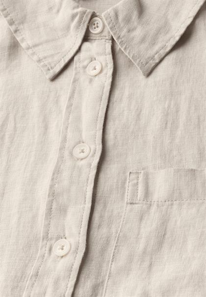 Leinen-Hemdbluse pumice beige