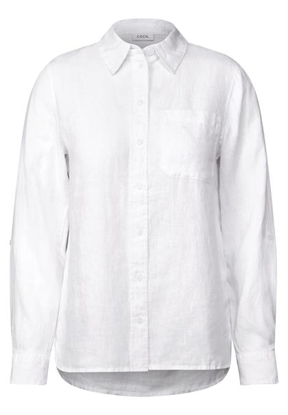 Leinen-Hemdbluse white