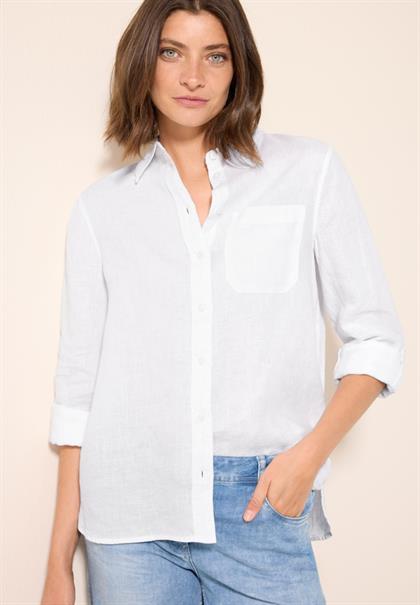 Leinen-Hemdbluse white