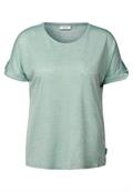 Leinen-Look Glitzer-Shirt ice sage green