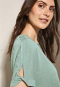 Leinen-Look Glitzer-Shirt ice sage green