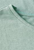Leinen-Look Glitzer-Shirt ice sage green