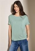 Leinen-Look Glitzer-Shirt ice sage green