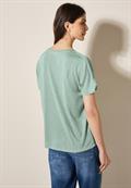 Leinen-Look Glitzer-Shirt ice sage green
