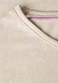 Leinen-Look Glitzer-Shirt pumice beige