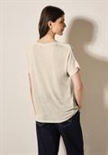 Leinen-Look Glitzer-Shirt pumice beige