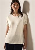 Leinen-Look Glitzer-Shirt pumice beige