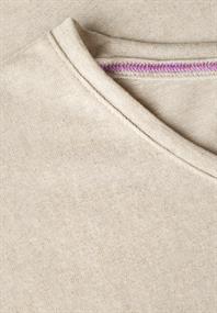 Leinen-Look Glitzer-Shirt pumice beige