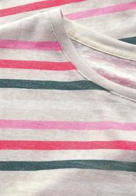 Leinen-Look Streifen-Shirt moonstone sand