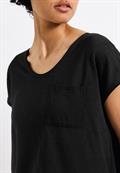 Leinen-Look T-Shirt black