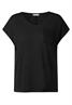Leinen-Look T-Shirt black