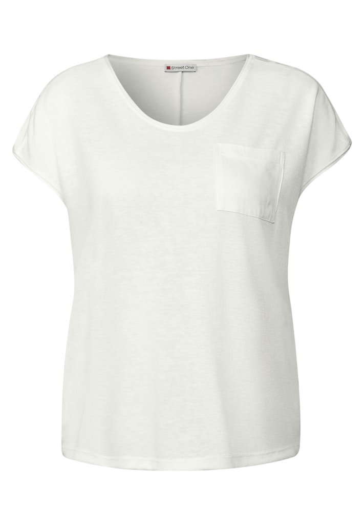 Street One - Damen T-Shirt - Weiß - Größe: 36 - bei Tara-M