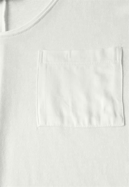 Leinen-Look T-Shirt off white