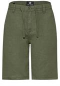 Leinen Shorts herbal green