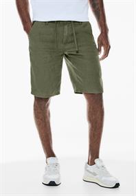 Leinen Shorts herbal green