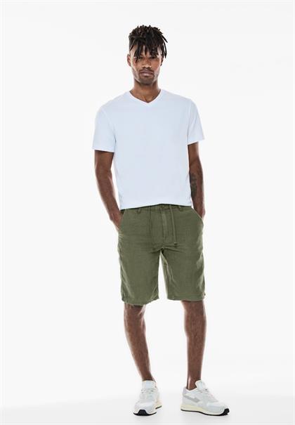 Leinen Shorts herbal green