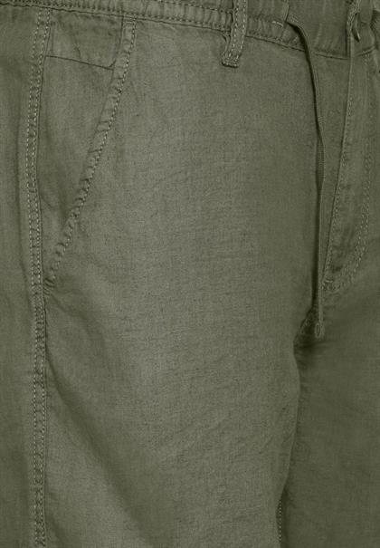 Leinen Shorts herbal green