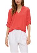 Leinenbluse mit 3/4 Arm orange