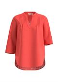 Leinenbluse mit 3/4 Arm orange