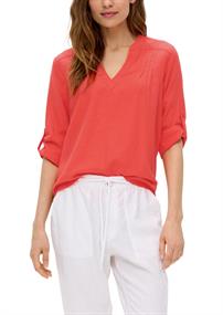 Leinenbluse mit 3/4 Arm orange
