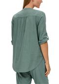 Leinenbluse mit 3/4 Arm petrol
