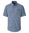 Leinenhemd Kurzarm blau