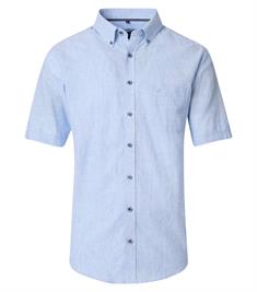 Leinenhemd Kurzarm blau