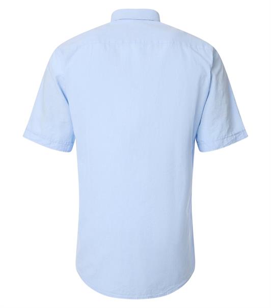 Leinenhemd Kurzarm blau
