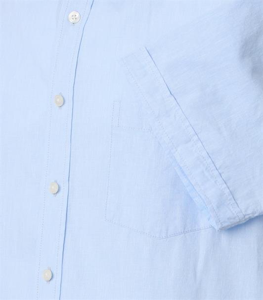 Leinenhemd Kurzarm blau