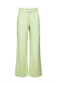 Leinenhose mit Gürtel und weitem Bein light green