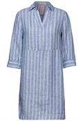 Leinenkleid mit Streifen linen chambray blue