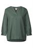 Leinenmix-Bluse in Unifarbe garden green