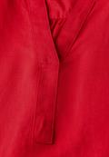Leinenmix-Bluse in Unifarbe glory red
