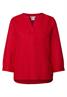 Leinenmix-Bluse in Unifarbe glory red
