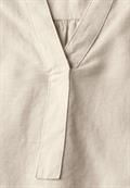 Leinenmix-Bluse in Unifarbe moonstone sand