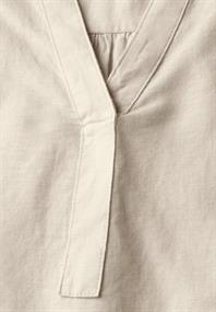 Leinenmix-Bluse in Unifarbe moonstone sand