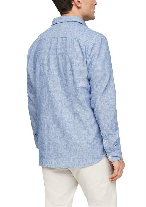 leinenmix-hemd-blau