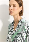 Leinenmix Kleid mit Print soft salvia green